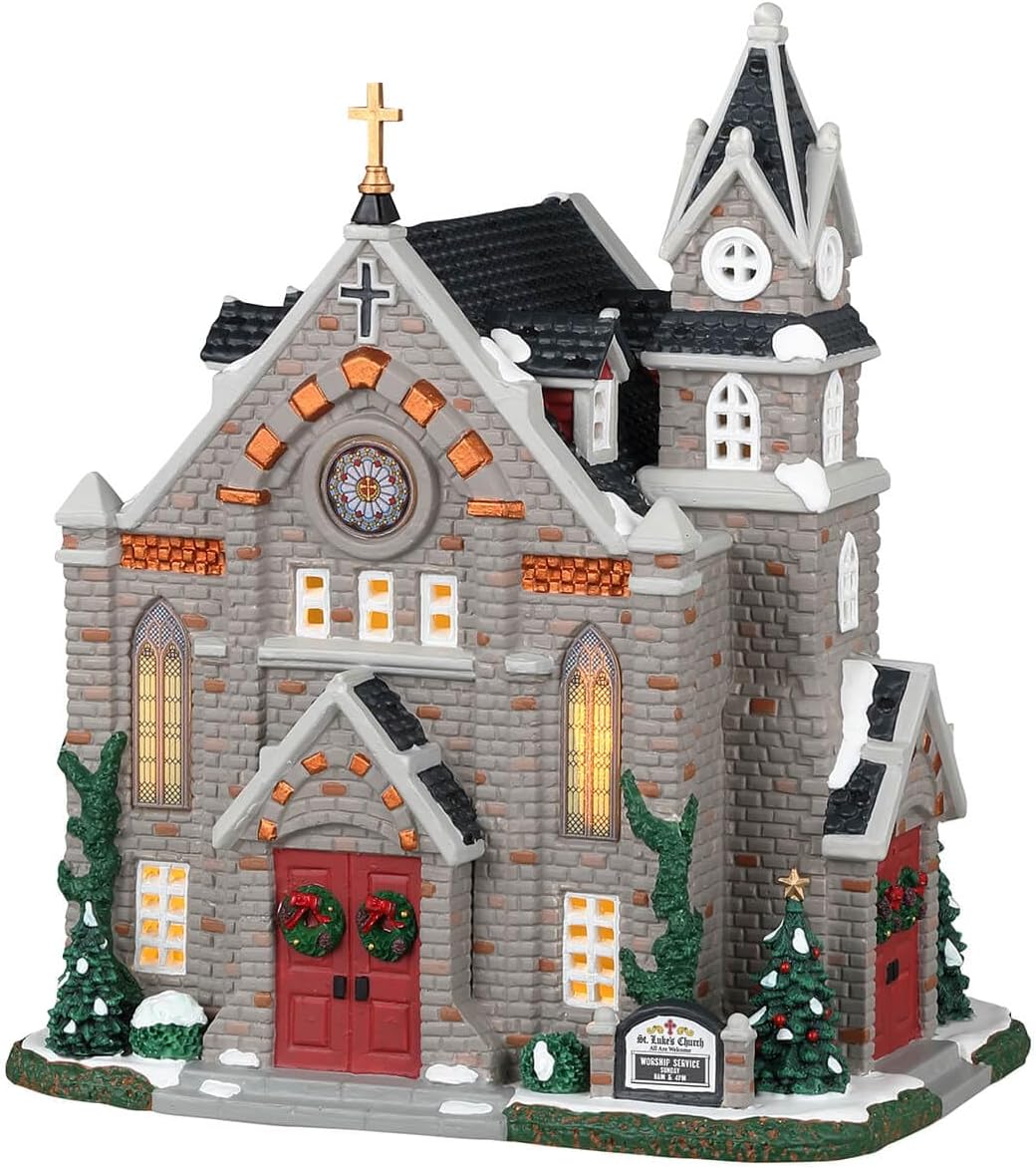 Lemax 35055 Caddington Village Lighted Building: St. Luke's Church