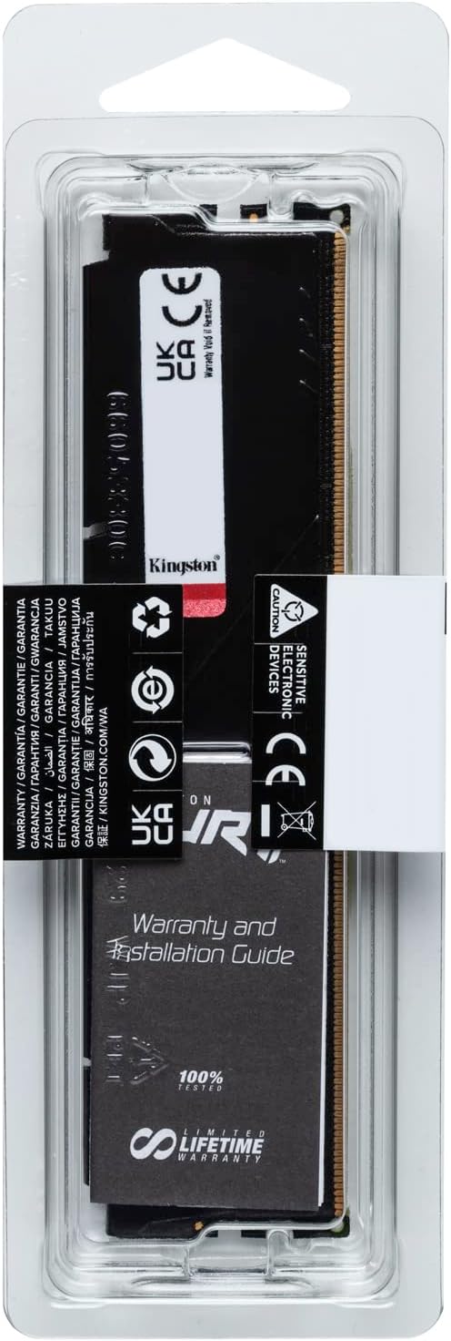 Kingston FURY Beast 16GB 5600MT/s DDR5 CL40 DIMM Desktop Gaming Speicher Einzelnes Modul - KF556C40B