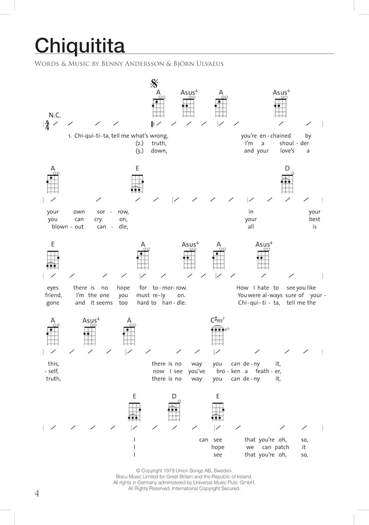 Strumalong Ukulele: Selections From ABBA Gold: Songbook für Ukulele. Enthält Online-Audio: Greatest