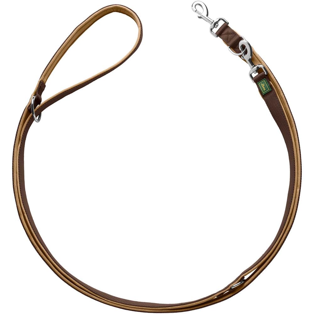 HUNTER NEOPREN Verstellbare Hundeführleine, 1,5 x 200 cm, braun/caramel 1,5 x 200 cm braun/caramel,