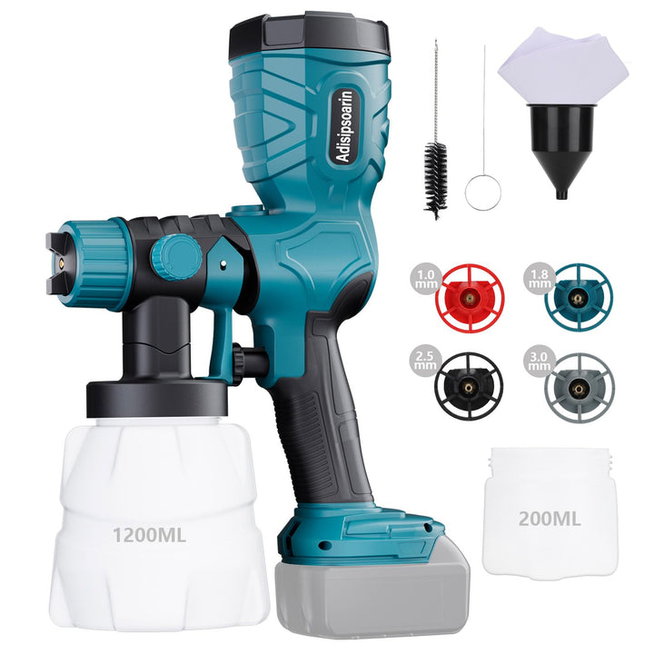 18V-Farbsprüher Hochgeschwindigkeit für Makita 18V LXT Akku, 2 Behälter, leicht zu reinigen, für Hau