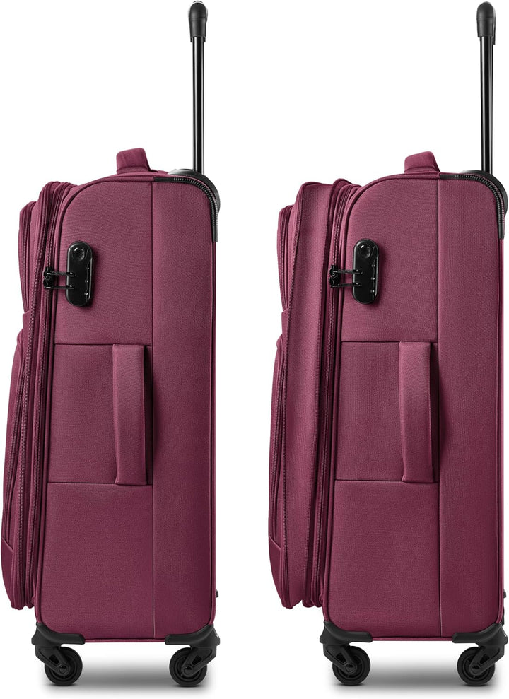 Smartbox Weichgepäck Koffer-Set 3-teilig für Damen & Herren | leichte & stabile Reise-Trolleys, hoch
