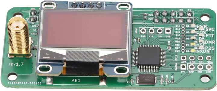 UHF VHF UV MMDVM Hotspot-Modul-Kit SMA-Schnittstelle LED-Anzeige Hotspot-Platine mit Antenne