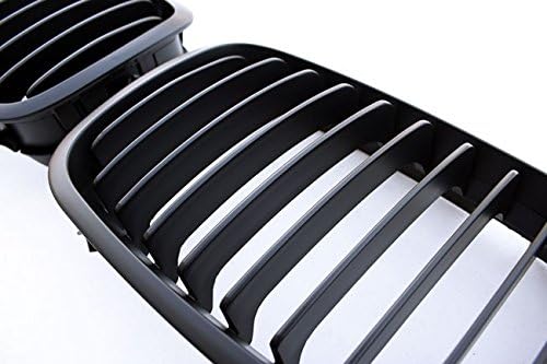 Kühler- Sport- Front- Rippen- Grill Schwarz Matt Eintragungsfrei Set Passend für BMW E46 Coupe+Cabri