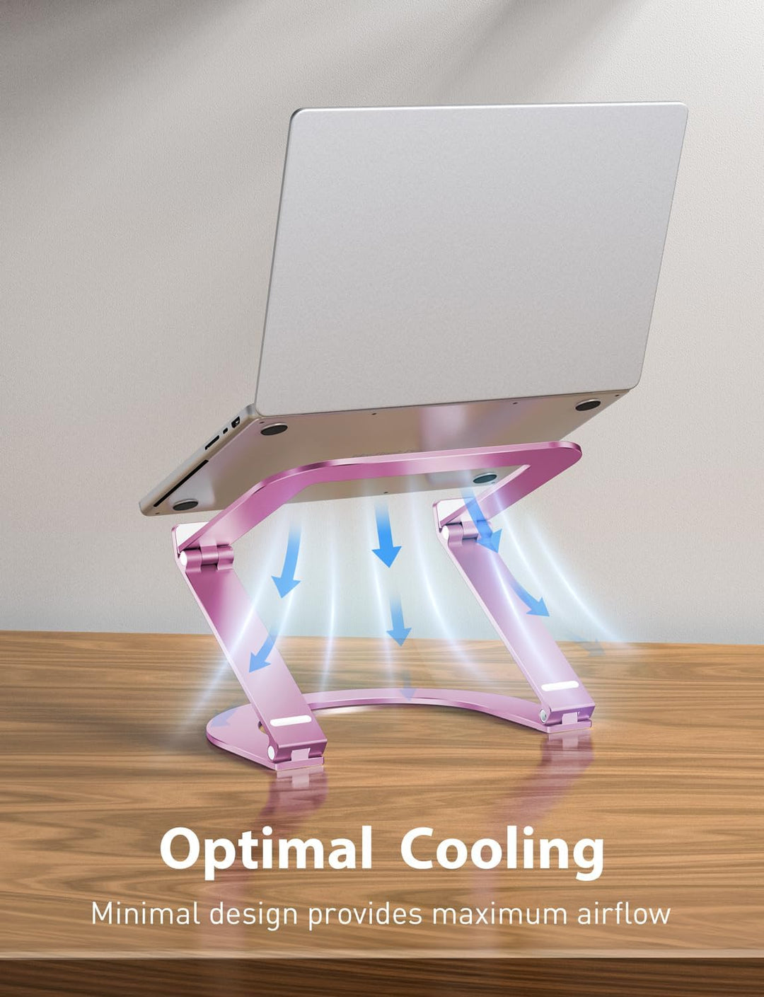 Laptop Ständer,Maxonar Höhenverstellbar Faltbarer Aluminium Laptop Stand Ergonomischer,Belüfteter La