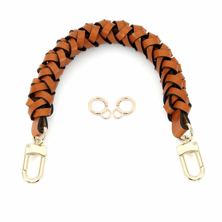 Senral Geflochtener Echtleder-Griff 38cm,Taschenhenkel für Beaubourg Hobo Top Handle Neonoe Strap Ne