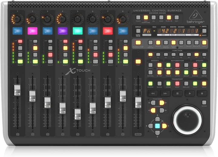 Behringer XTouch Universelle Bedienoberfläche mit 9 berührungsempfindlichen motorisierten Fadern, LC
