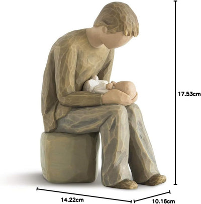 Enesco 26129 Willow Tree Figur Frischgebackener Vater Natur Einzelbett, Natur Einzelbett