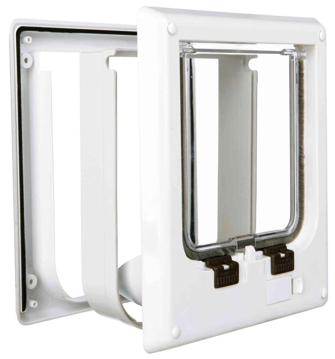Trixie Katzenklappe, elektromagnetisch, 4-Fach, 21,1 x 24,4 cm, Weiss