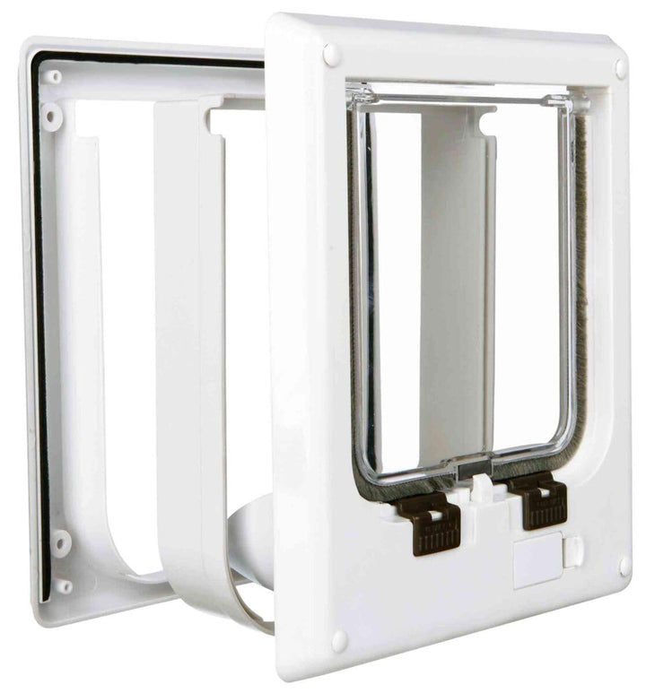 Trixie Katzenklappe, elektromagnetisch, 4-Fach, 21,1 x 24,4 cm, Weiss
