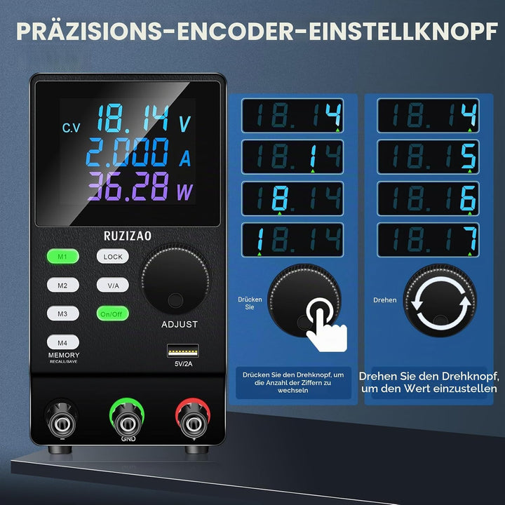 RUZIZAO Labornetzteil 300V 1A Labornetzgerät Programmierbares, einstellbares, geregeltes Labornetzte