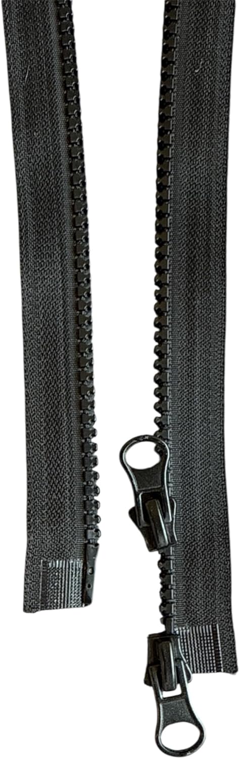 2-Wege Reissverschluss Kunststoff - Profil teilbar 2PZ_322 (schwarz, 110cm) schwarz 110cm, schwarz 1