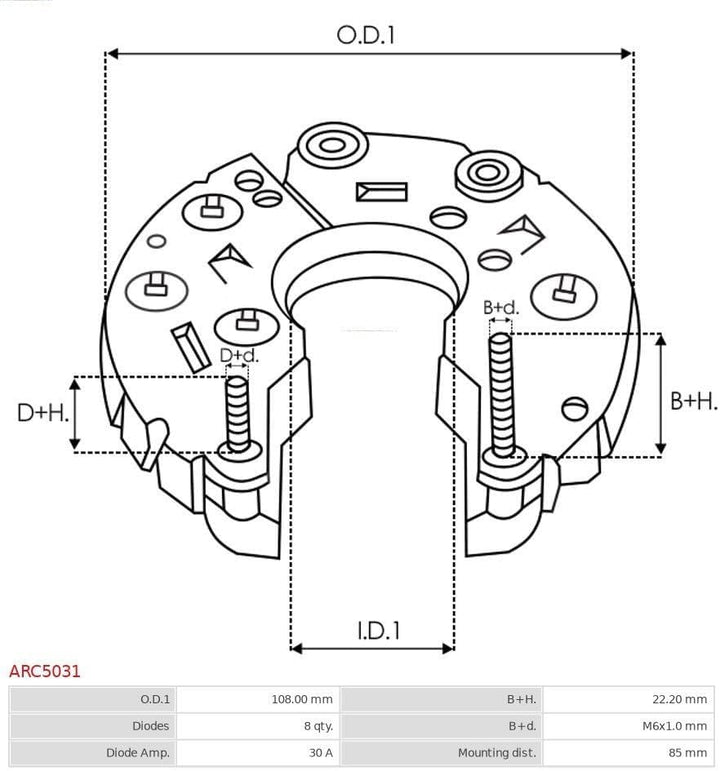 AS-PL Alternator rectifier - ARC5031