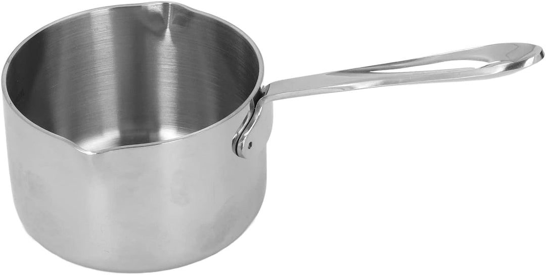 Fictory Edelstahl-Schmelztopf, Doppelausgiesser, perfekt für heisse Milch, Schokolade, Zucker, Käse,