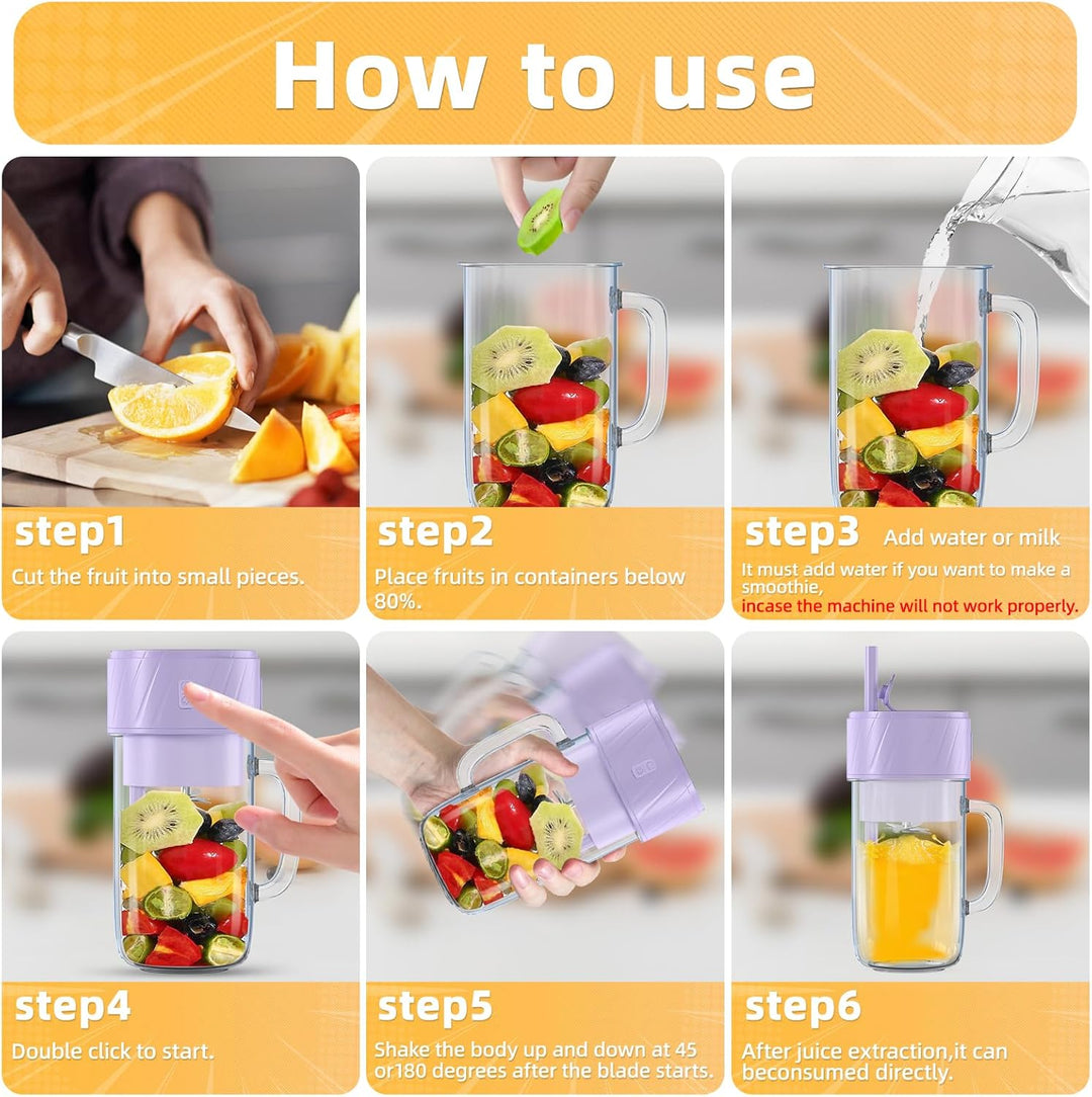 Mixer Smoothie Maker, Smoothie Mixer Klein, Mini Tragbarer Blender, Tragbarer Mixers USB, Smoothie-M