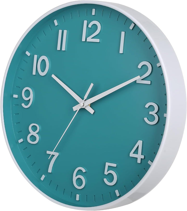 HZDHCLH 30cm Lautlos Wanduhr Schleichende Sekunde mit Arabisch Ziffer ohne Ticken für Dekoration Woh