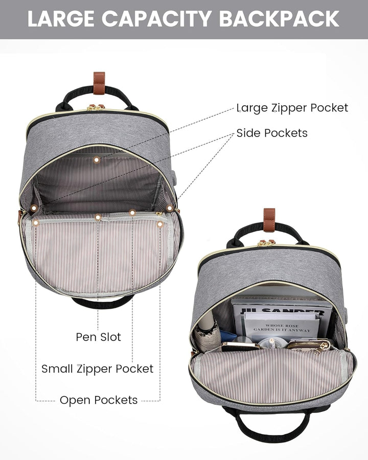 LOVEVOOK Schulrucksack Teenager Mädchen, Schultasche Arbeitstasche Damen Herren mit 15,6 Zoll Laptop