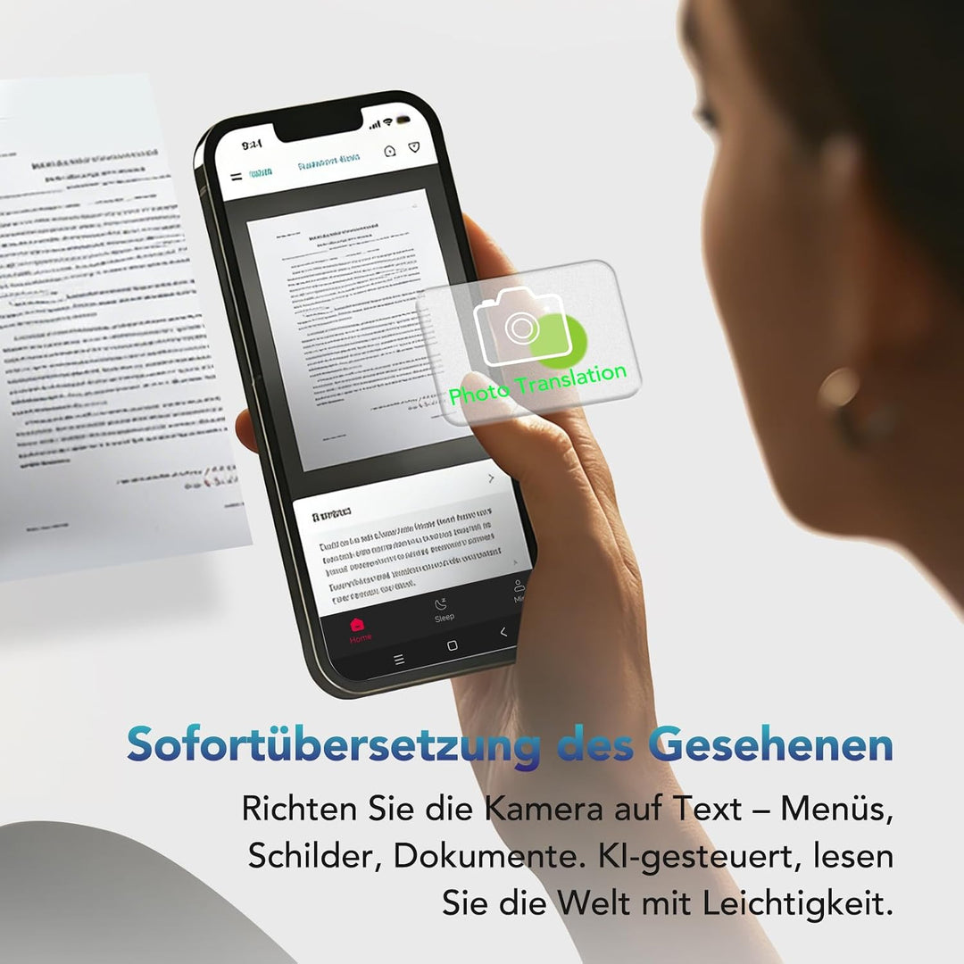 MINISO MS105 AI Kopfhörer Übersetzer, 3-in-1 Übersetzungskopfhörer in Echtzeit mit KI-Übersetzungsfu
