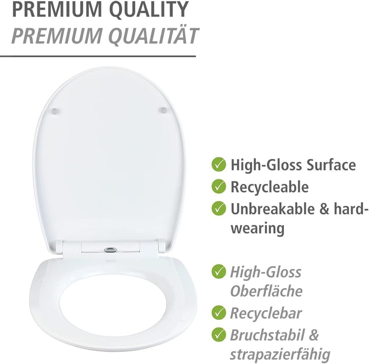 WENKO WC Seat, Duroplast, Mehrfarbig, 0 x 46 x 39 cm Polar, Polar