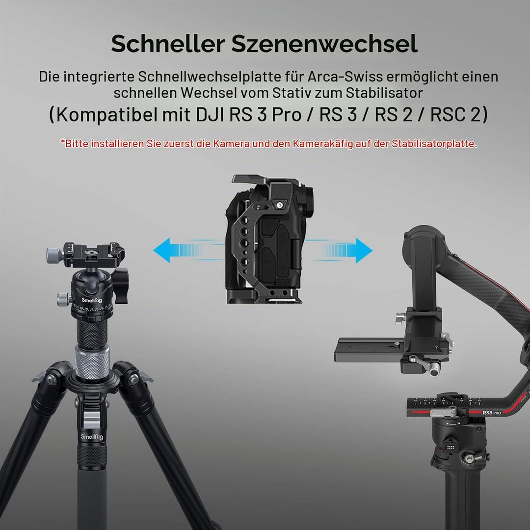 SMALLRIG Cage für Canon R8, Kamerakäfig mit 1/4"-20 Gewindelöchern, 3/8"-16 Positionierungslöchern f