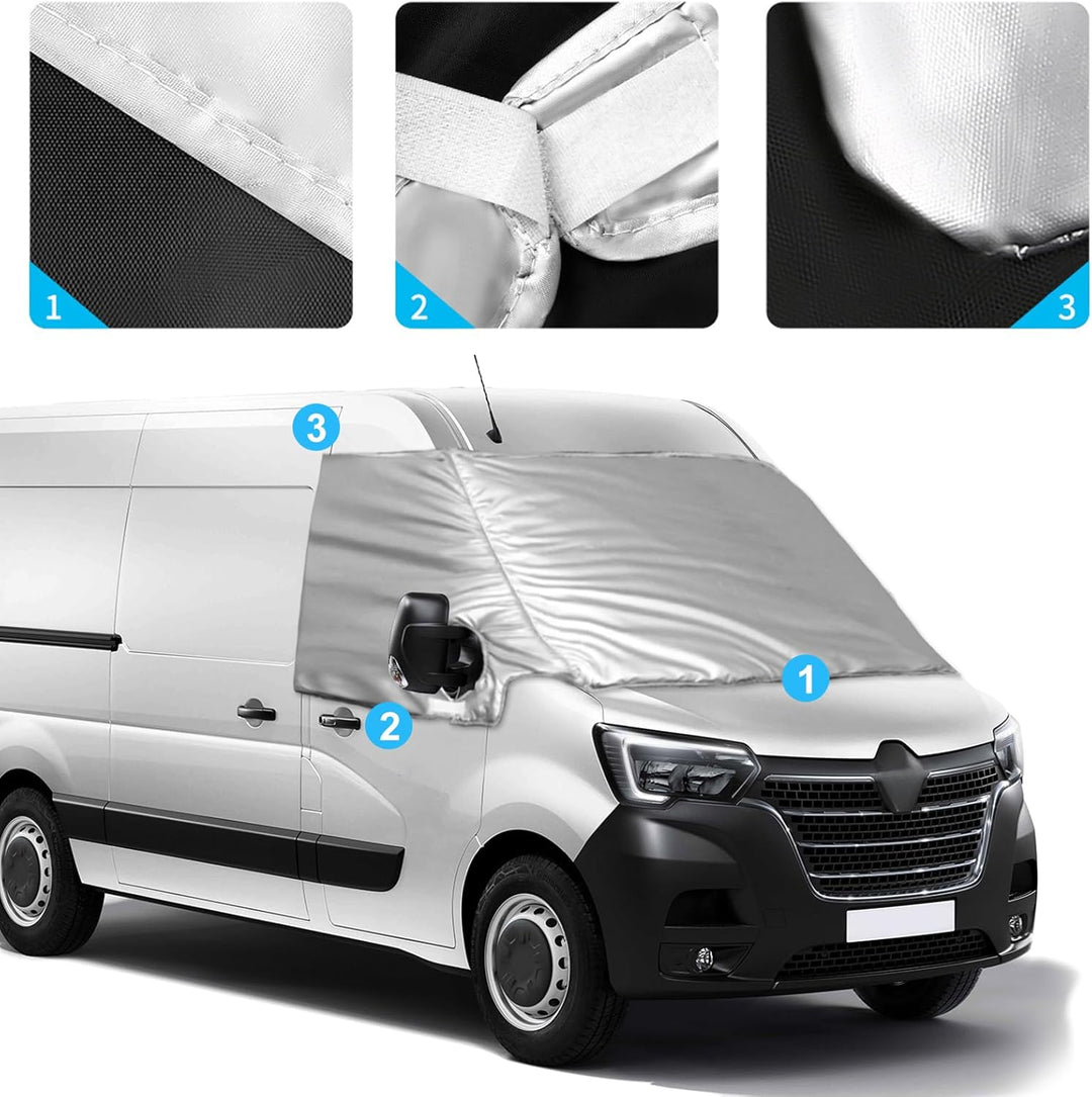 Frontscheibe Wrap Cover Ersatz für Renault Master 2010-2023, Ersatz für Opel Movano 2010-2023, Auto