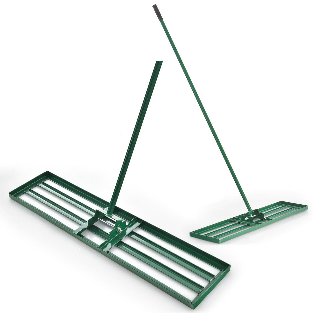 SOARS Rasen Rakel, Rasen Nivellierrechen mit 170 cm ergonomischem Stiel, Rasenrechen aus hochwertige