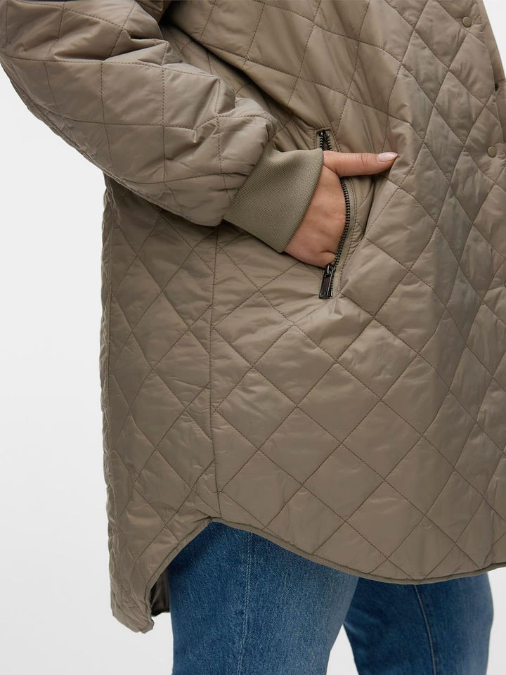VERO MODA Female Mantel VMHAYLE Steppjacke, XS Grau / Laurel Oak