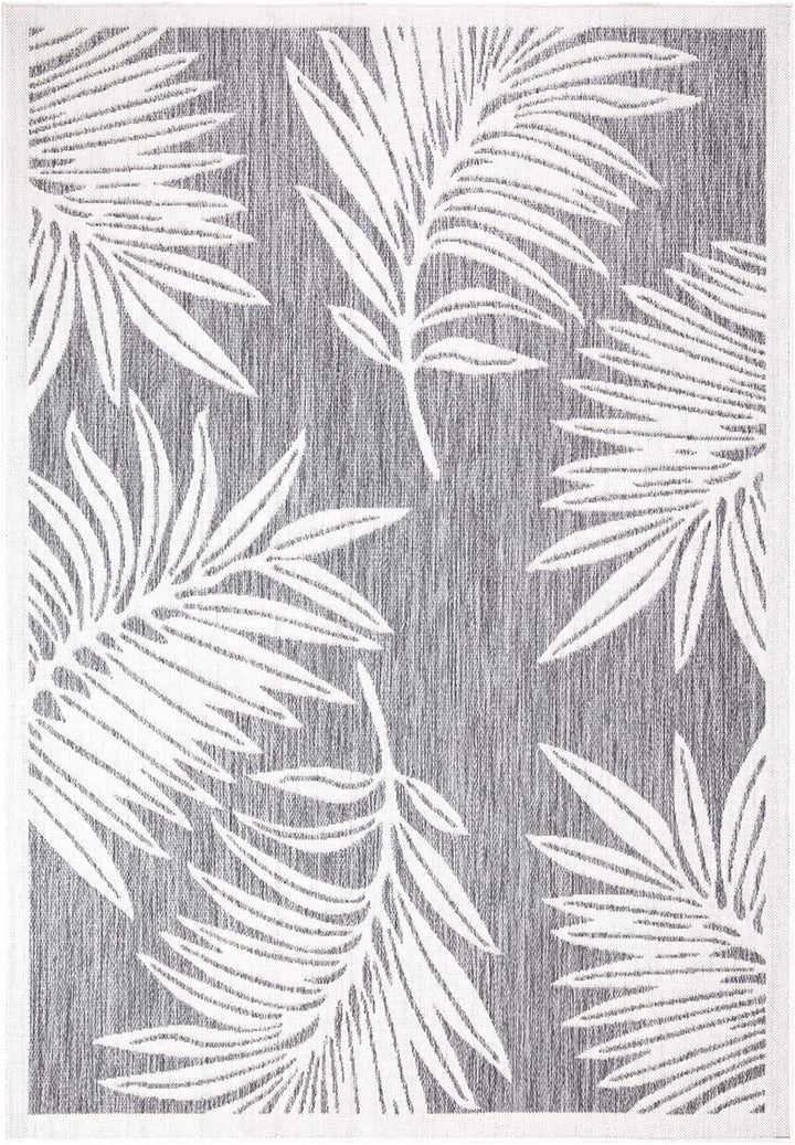 carpet city Outdoor-Teppich Wetterfest Balkon Terrassen - Grau in 160x230 cm - Deko Teppiche Aussen