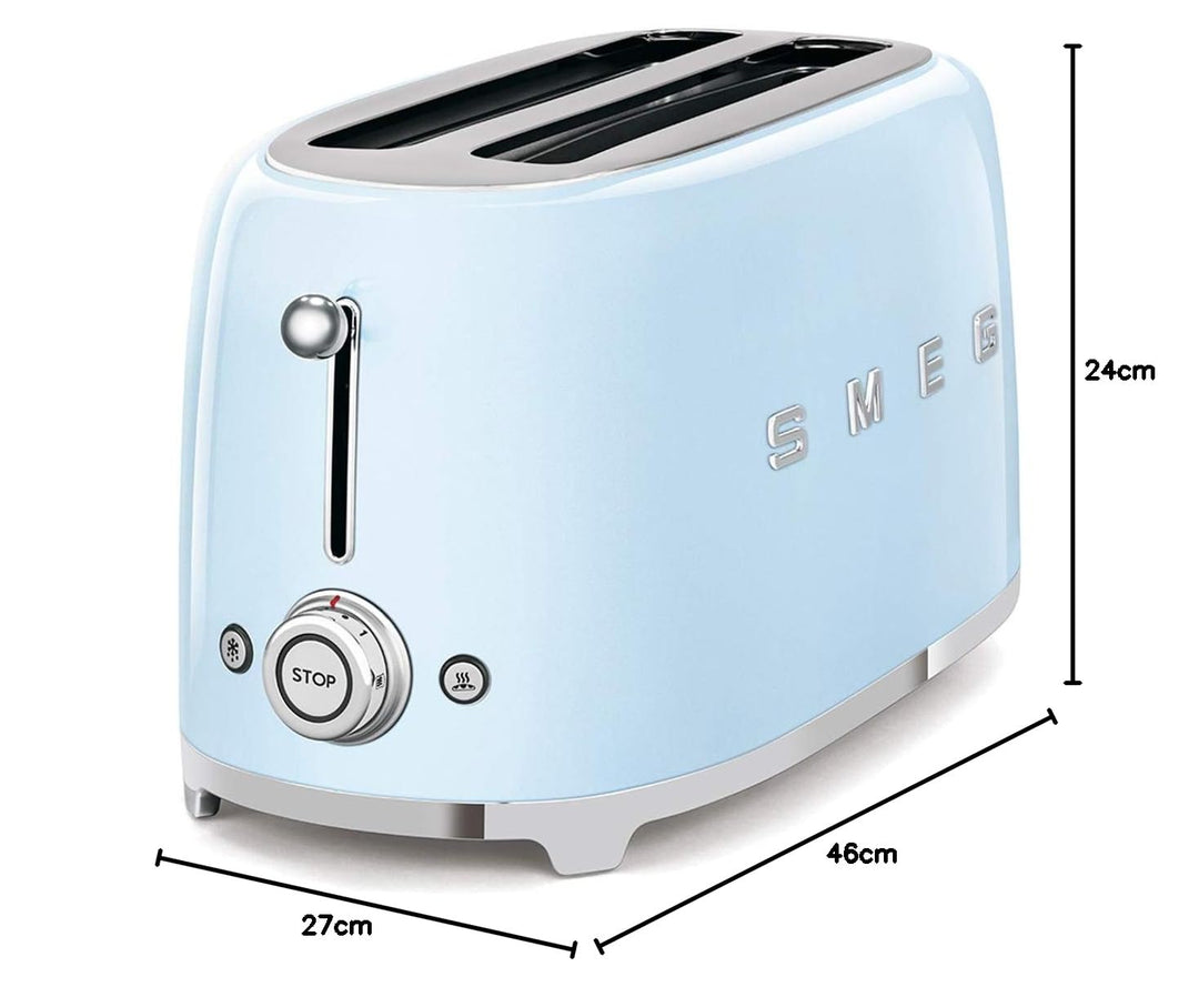 SMEG - Torradeira TSF02PBEU, Pastell Hellblau, Pastell Hellblau