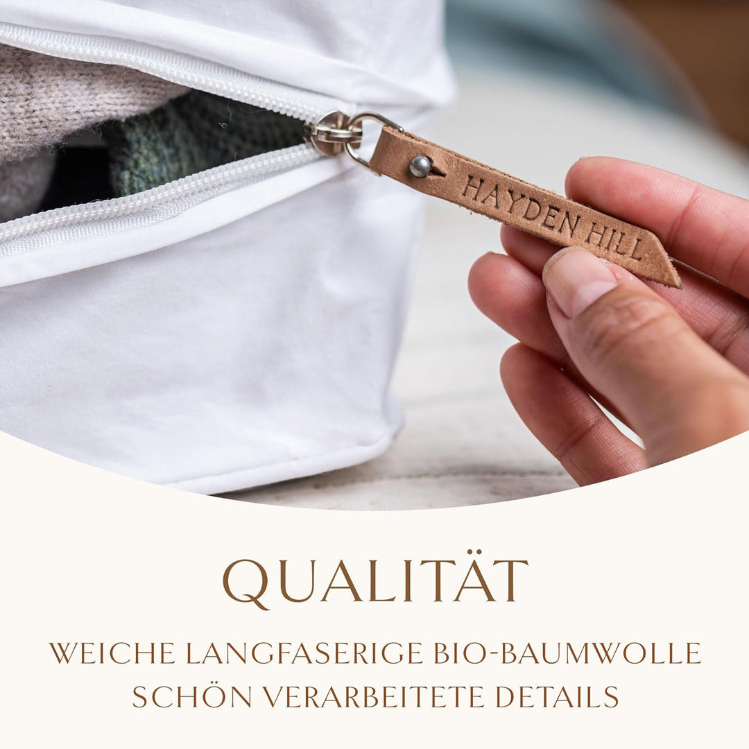 Luxuriöse Baumwoll-Pullover-Aufbewahrungstasche | passend für 5 Feinstrickpullover | 38,1 cm | zerti