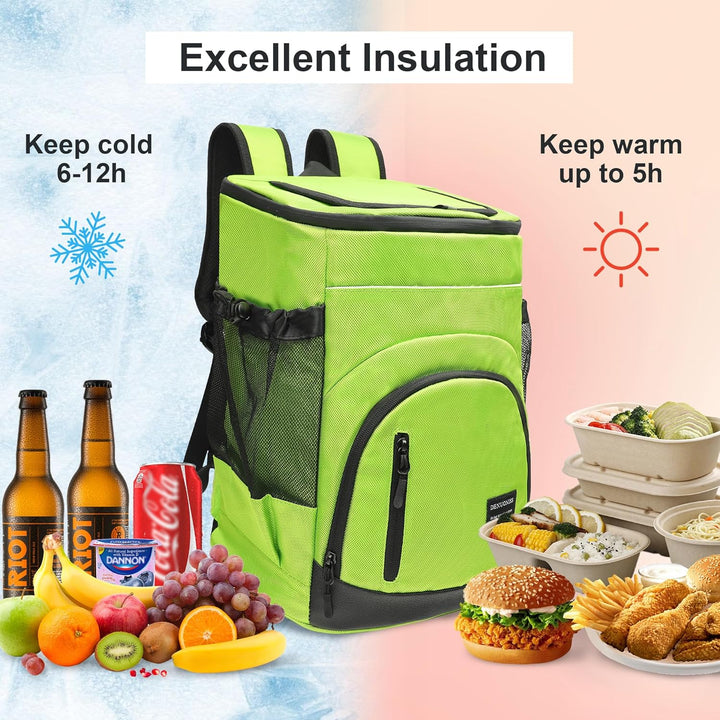 Outplea 30L Kühlrucksack Gross, Auslaufsicherer Isolierte Picknickrucksack für Männer Frauen, Thermo