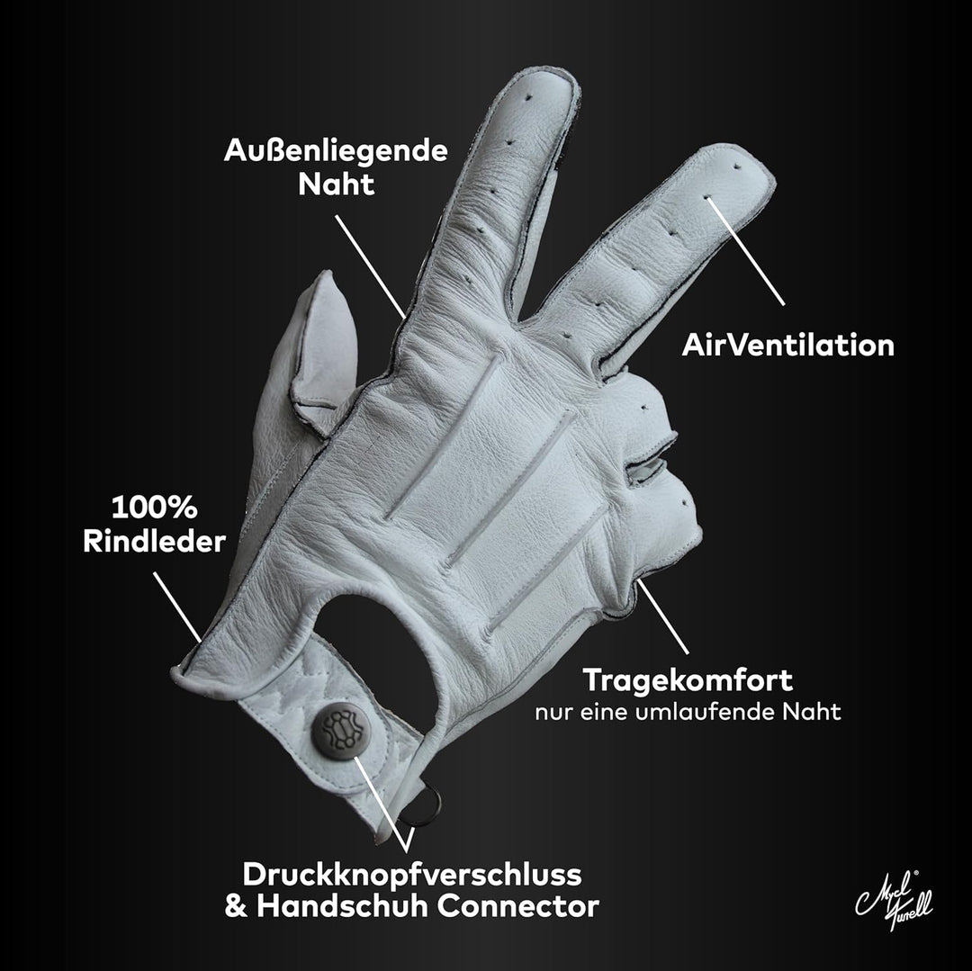 Motorradhandschuhe Easy Rider - Motorrad Handschuhe Herr - Echtleder - Handschuhe Herren Motorrad Le