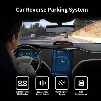 CoCar Auto Rückfahrwarner Einparkhilfe 8 Sensoren Einparkassistent Einparksystem PDC + LED Anzeigen