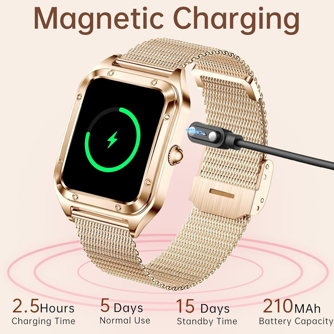 Smartwatch für Damen mit Sprachassistent,1,59" Touchscreen Damen Smart Watch mit Tätigen/Annehmen vo