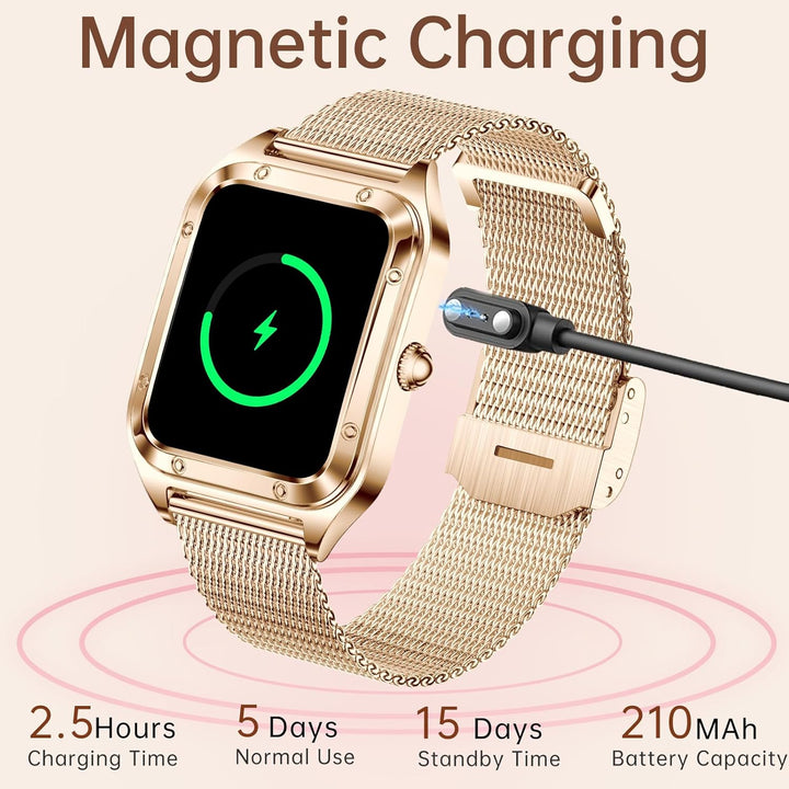 Smartwatch für Damen mit Sprachassistent,1,59" Touchscreen Damen Smart Watch mit Tätigen/Annehmen vo