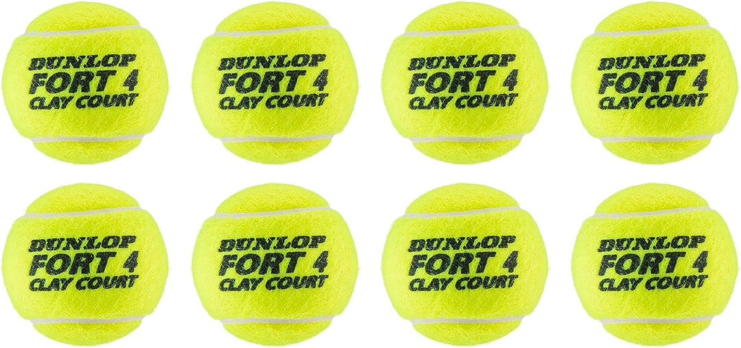 DUNLOP Tennisball Fort Clay Court – für Sandplatz, Rasen & Hartplatz (2x4er Dose) 2x4 Bälle, 2x4 Bäl