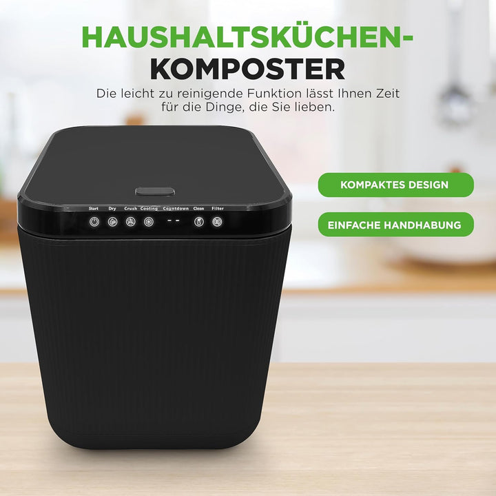 Nutrichef Elektrischer Komposter, 3L- Biomülleimer Küche, Komposteimer- Für Organisches Material & L