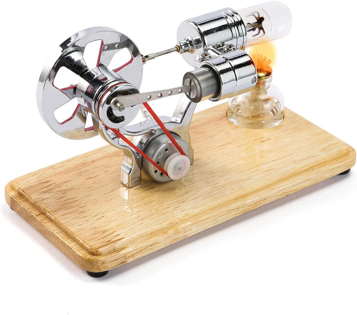 KKnoon Mini-Heissluft-Stirlingmotor-Motormodell Bunte LED-Stromgenerator Pädagogisches Wissenschafts