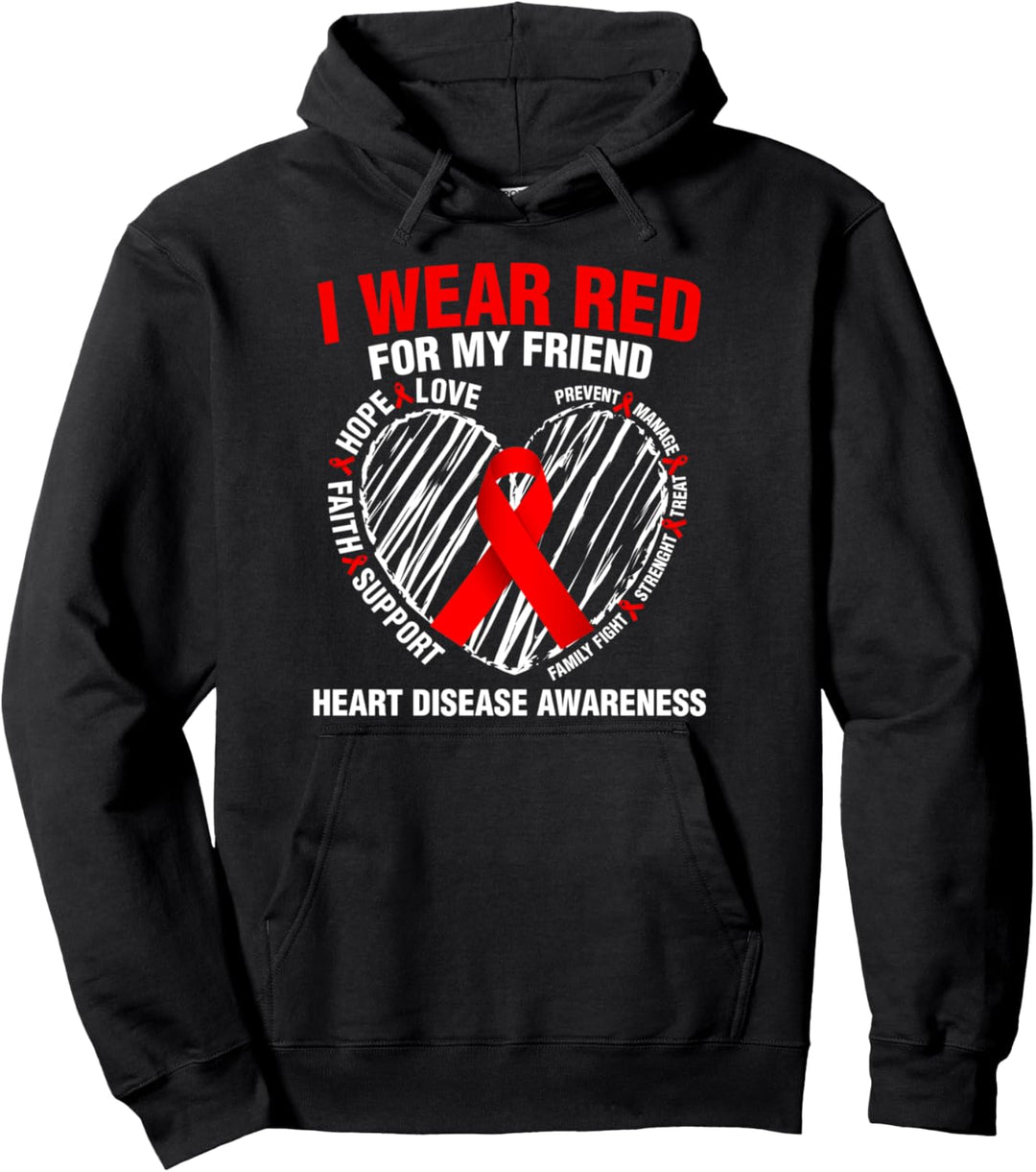 Herzkrankheitsbewusstsein tragen rot Pullover Hoodie