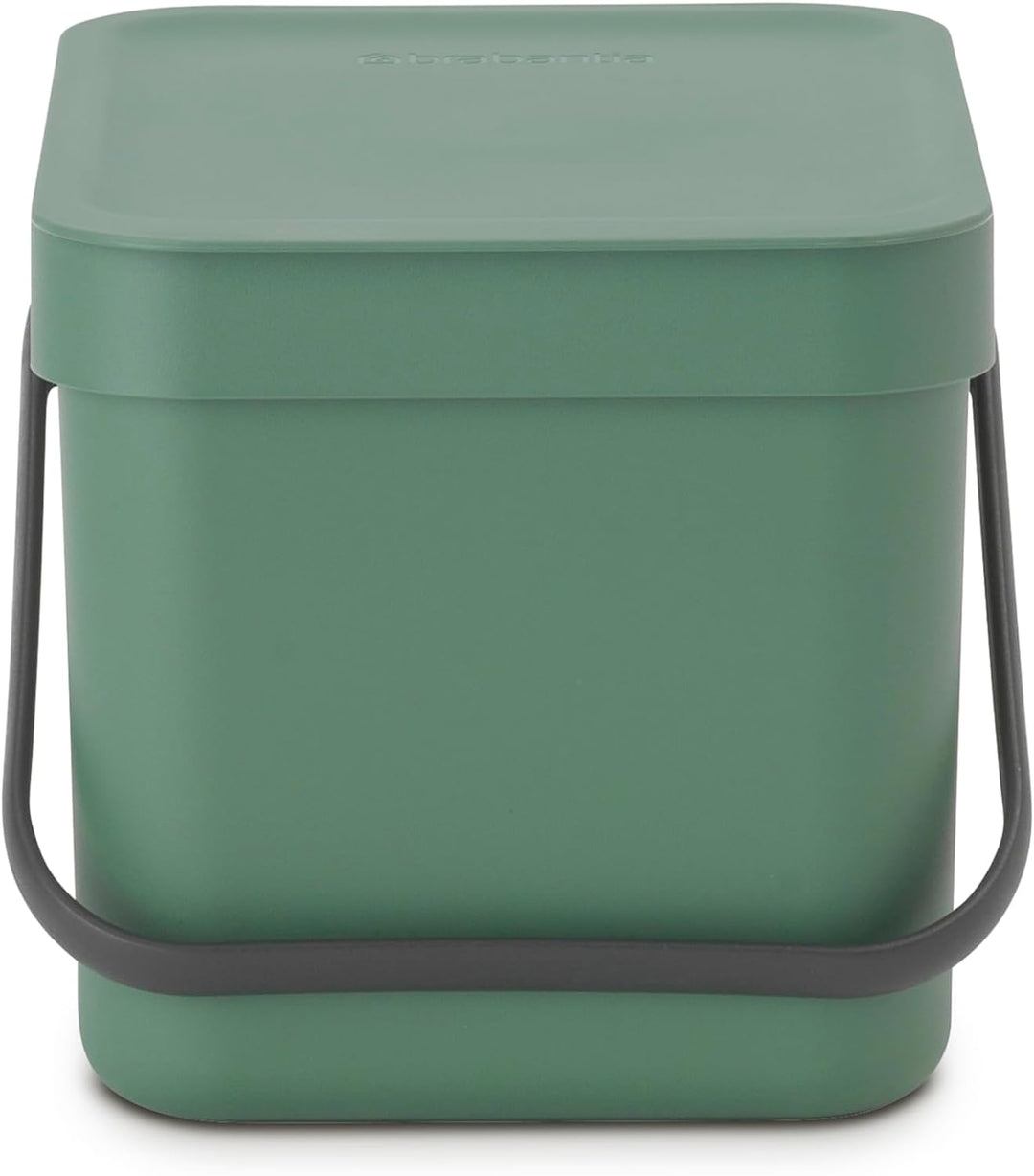 Brabantia Bioeimer, Tannengrün, 6 Liter Fir Green 6 Liter Mülleimer, Fir Green 6 Liter Mülleimer