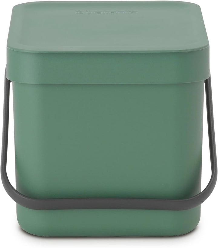 Brabantia Bioeimer, Tannengrün, 6 Liter Fir Green 6 Liter Mülleimer, Fir Green 6 Liter Mülleimer