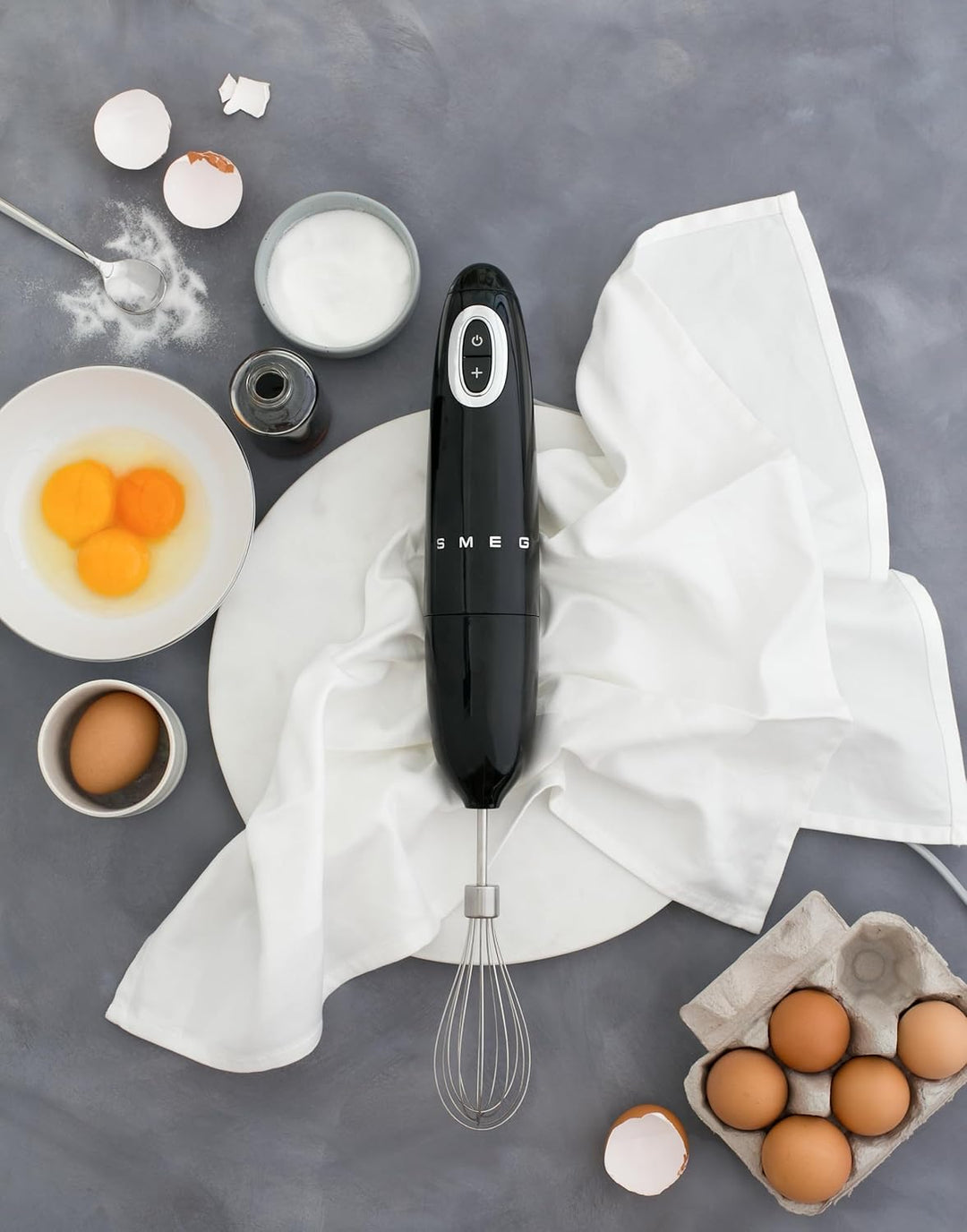 Smeg, HBF11BLEU Stabmixer, Turbo-Funktion und Flowblend-Schneidesystem, mit rutschfestem Griff, inte