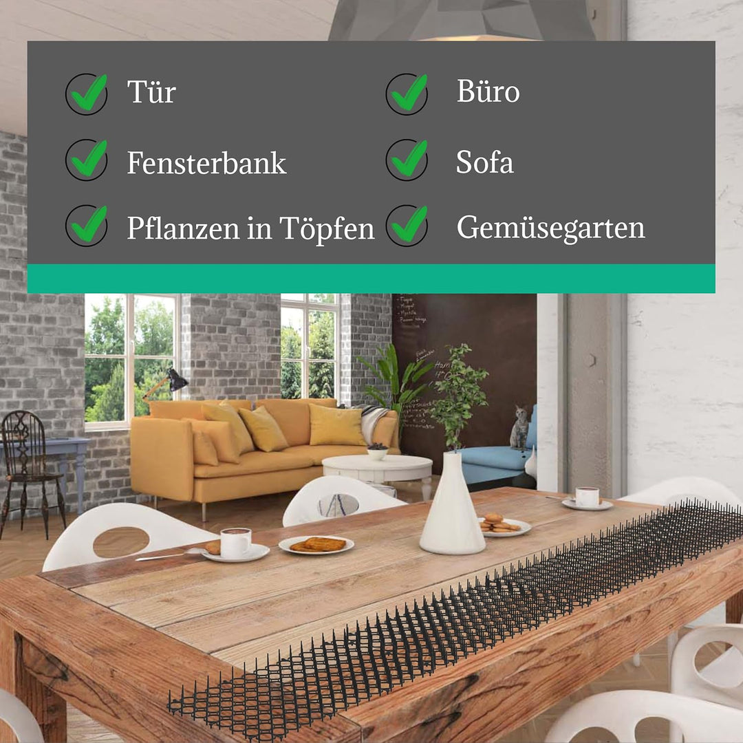 Kyrieval Dornengitter Tier-Barriere Garten Katze Tierabwehr Scat Spike Matte, 16 Pack 40 x 20 cm Ant