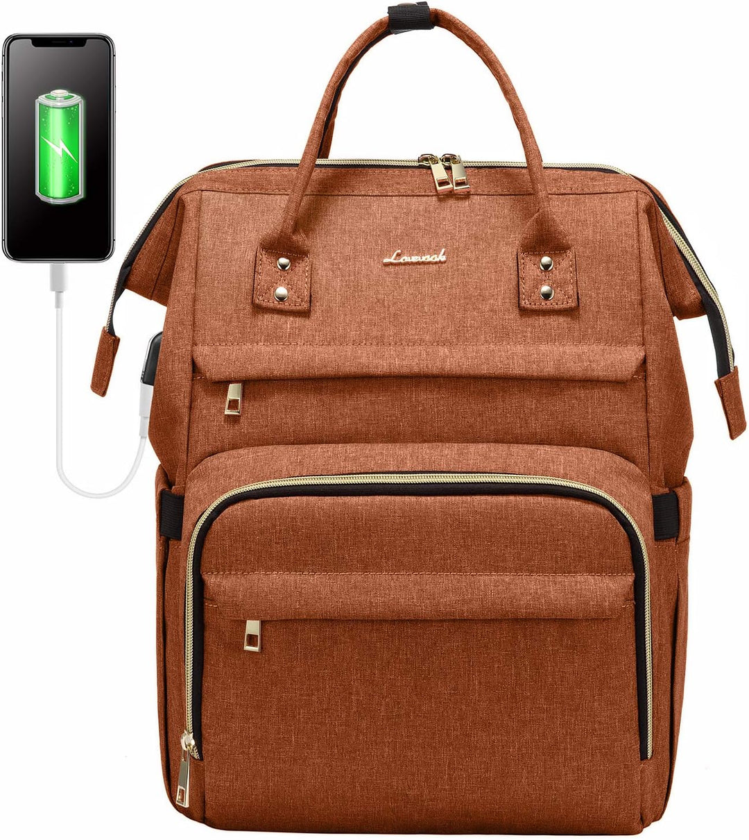 LOVEVOOK Laptoprucksack Damen 15,6 Zoll, Stylischer Rucksack Mädchen, Wasserdichte Rechteckige Schul