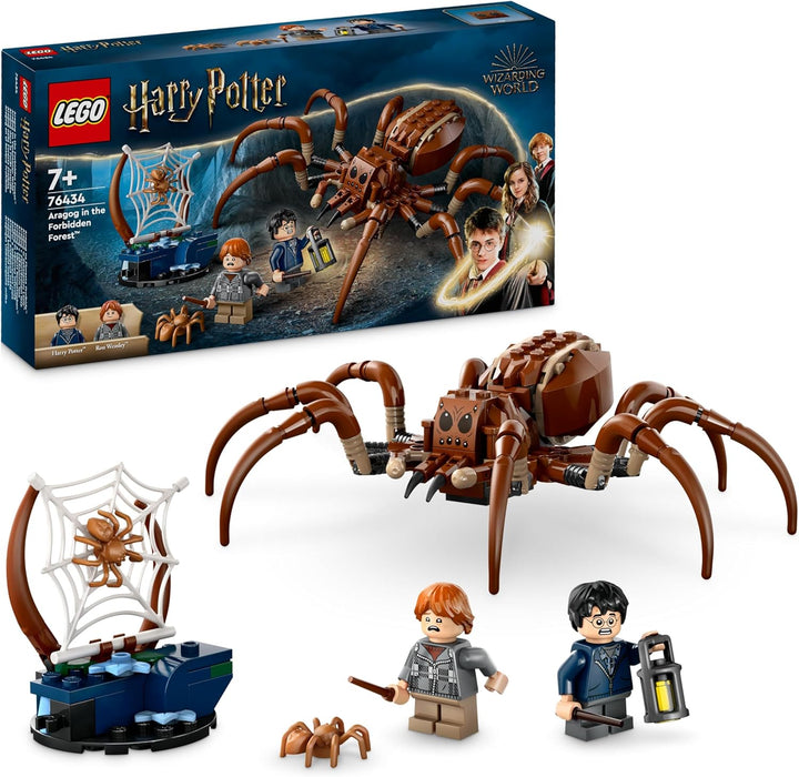 LEGO Harry Potter Aragog im Verbotenen Wald, Fantasy-Spielset mit Spinnen-Figur, Fabelwesen, 2 Minif