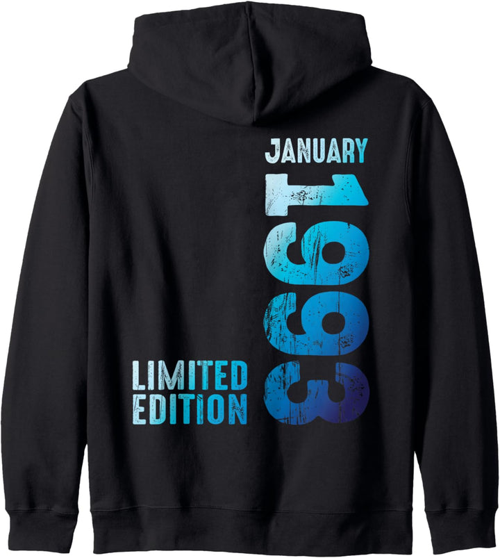 Januar 1993 Jahr 1993 Retro 1993 Vintage 1993 Edition Kapuzenjacke