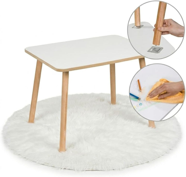 Kindertisch 50 x 70 x 47 cm – Holztisch für Kinderzimmer | Kinder Tisch, Lern- &amp; Spieltisch aus MDF