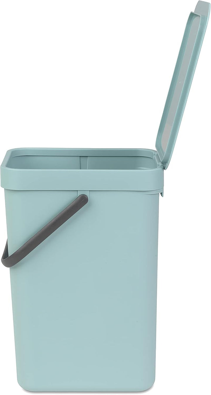 Brabantia Sort & Go Einbaubehälter, Plastik, Mint, 12L 12 Liter Mint, 12 Liter Mint
