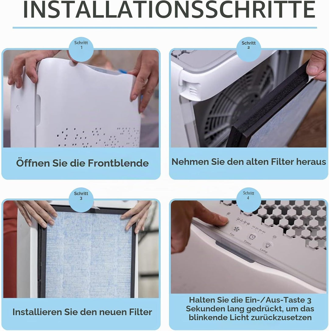 4-in-1 Ersatzfilter Kompatibel mit 𝗔𝗶𝗶𝗯𝗼𝘁 Epi188 Luftfilter, Epi188 Ersatz-Filter, Ersatz HEPA Filte