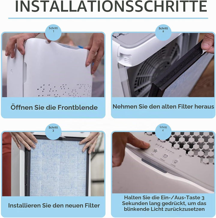 4-in-1 Ersatzfilter Kompatibel mit 𝗔𝗶𝗶𝗯𝗼𝘁 Epi188 Luftfilter, Epi188 Ersatz-Filter, Ersatz HEPA Filte
